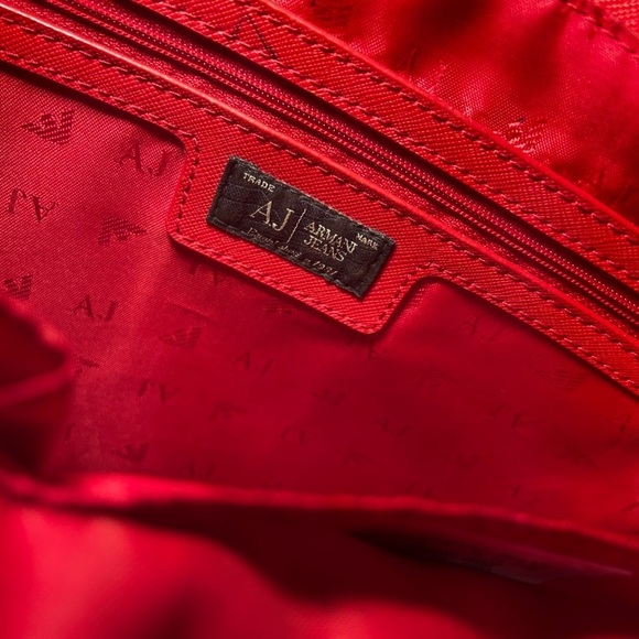 Armani Jeans Red Tote Bag - Picture 5 of 6